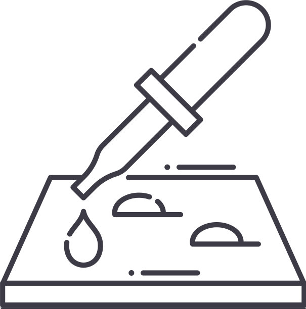 化学滴管图标线性隔离图片下载