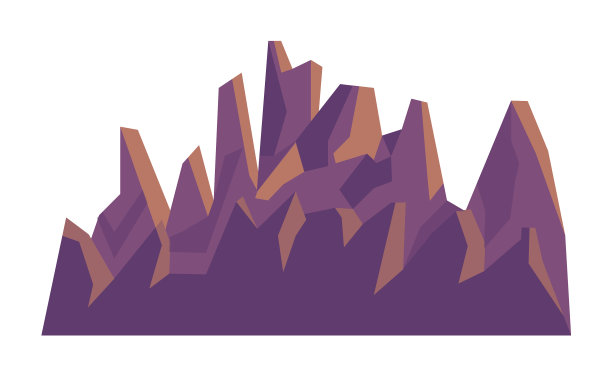 落基山脉孤立在白色背景上图片下载