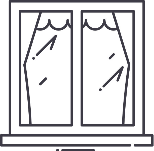 清洁窗口图标线性隔离图片下载