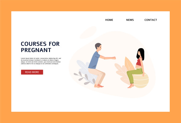 课程为怀孕网站或登陆页图片下载