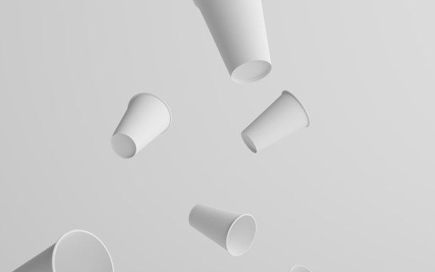 16盎司单墙纸大咖啡杯模型-多个浮杯图片下载