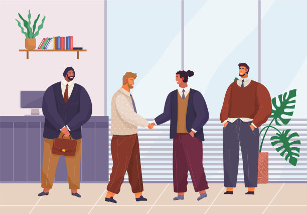 商务会议办公室男合伙人摇一摇图片下载