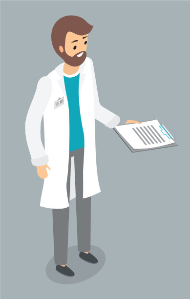 胡子医生持有处方或测试图片下载