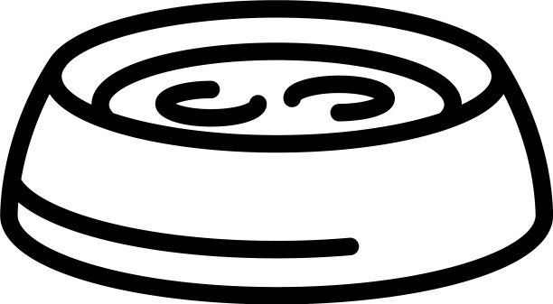 宠物用品图标轮廓风格图片下载