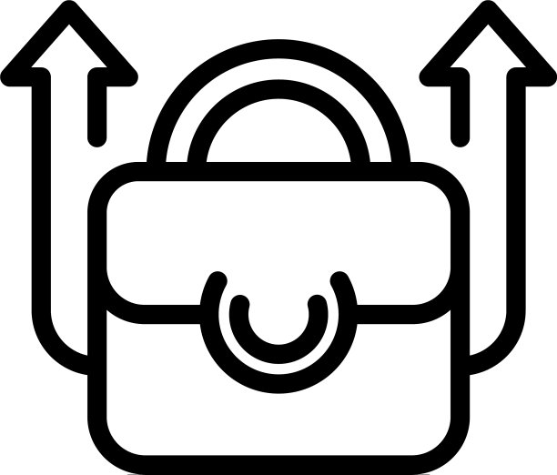 手提箱成长图标轮廓风格图片下载