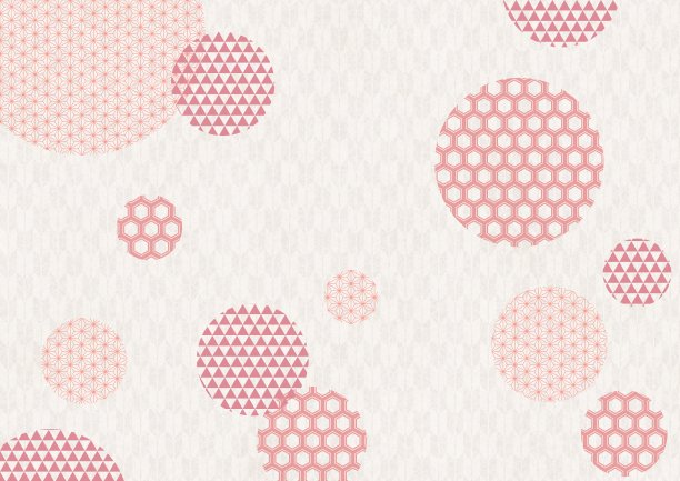 日本图案粉红色圆圈和箭头形状的背景插图图片下载