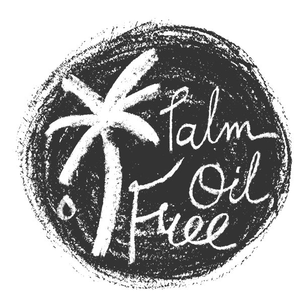 无棕榈油图标在时尚的手绘风格。无棕榈油绘制孤立标志。图片下载