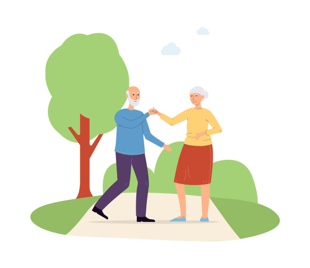 老年人活跃的人跳舞和有乐趣的单位图片下载