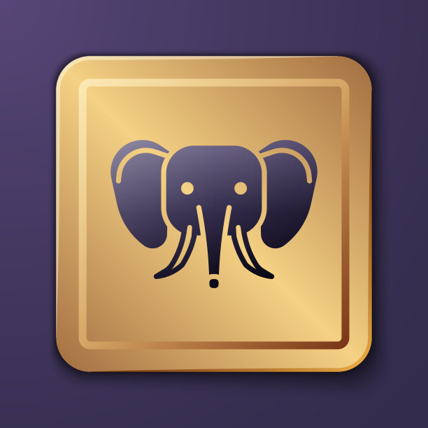 紫色大象图标孤立在紫色背景图片下载