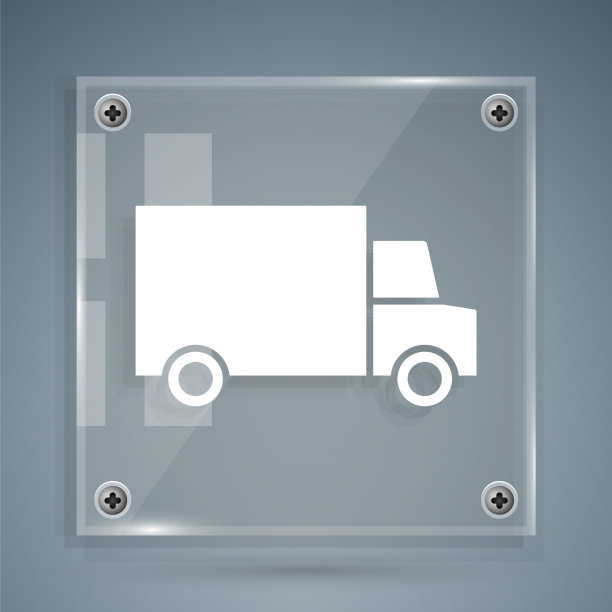 白色快圆钟送车图标图片下载