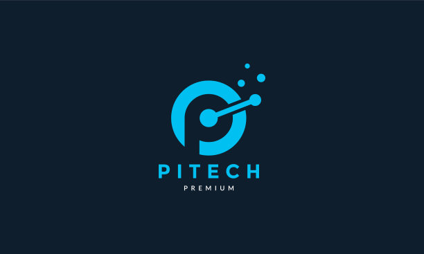 用字母p圆连接数据技术图片下载