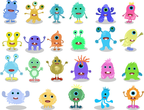 卡通怪物集卡通图片下载