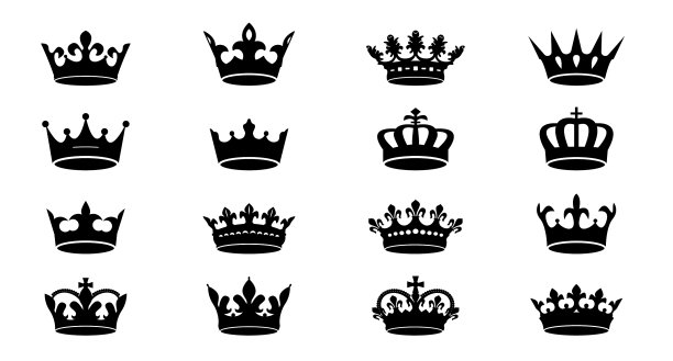 设置国王王冠图标上的白色背景图片下载