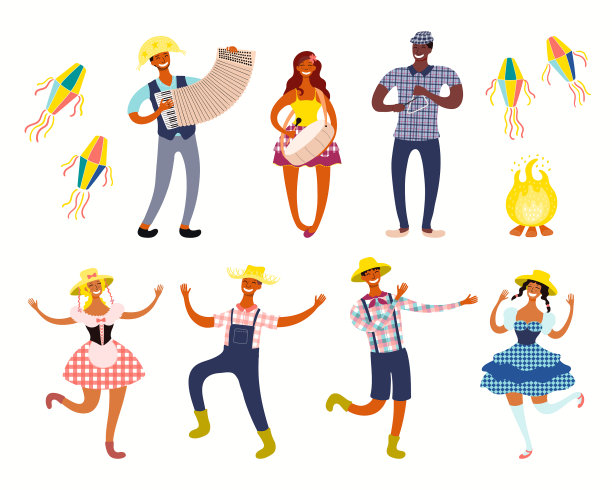 festa junina 字符集图片下载