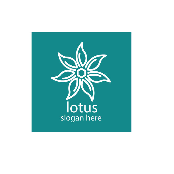 花卉标志简约抽象线条背景设计图片下载