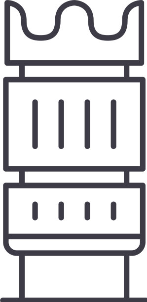 长焦镜头图标线性孤立图片下载