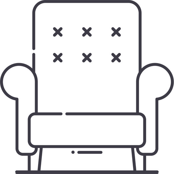 沙发椅概念图标线性孤立图片下载