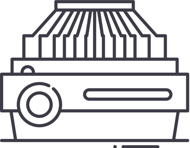 幻灯机图标线性隔离图片下载