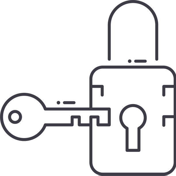 键锁定图标线性隔离图片下载