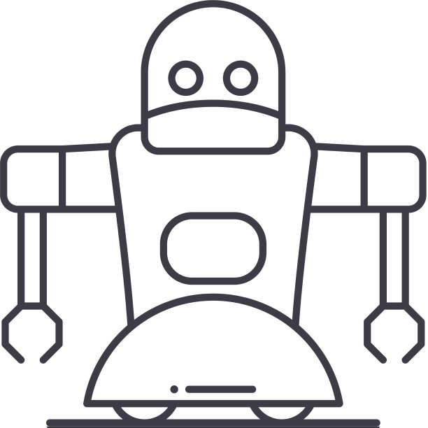 机器人概念图标线性隔离图片下载
