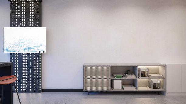 室内设计。体系结构。电脑生成的办公图像。建筑可视化。3D渲染图片下载