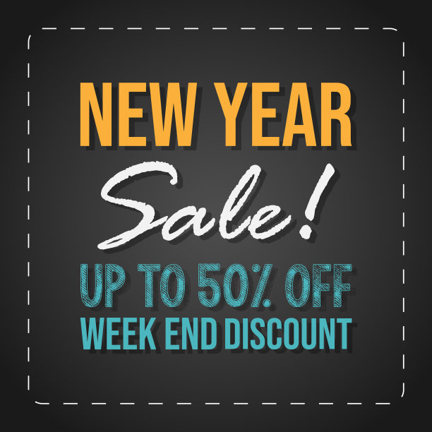 新年销售折扣横幅模板图片下载