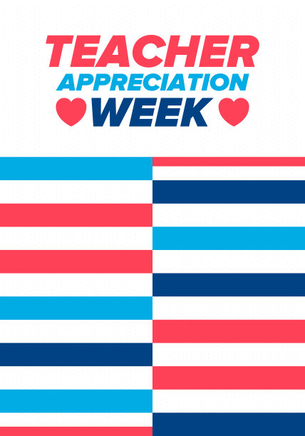 美国教师感恩周。每年五月庆祝。向辛勤工作教育孩子的老师致敬。学校和教育。学生的学习概念。矢量图图片下载