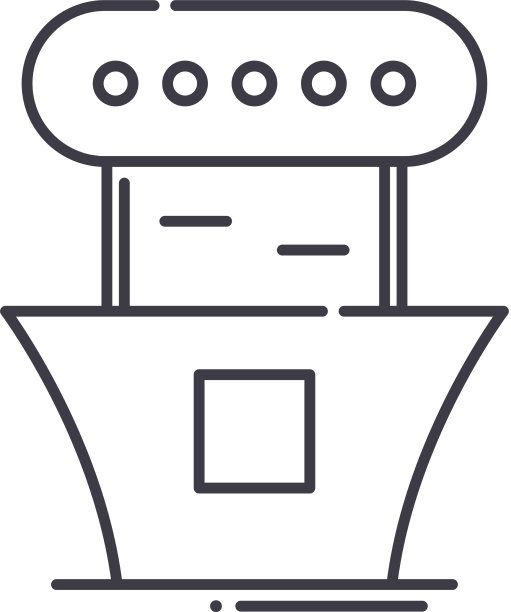 促销站图标线性孤立图片下载