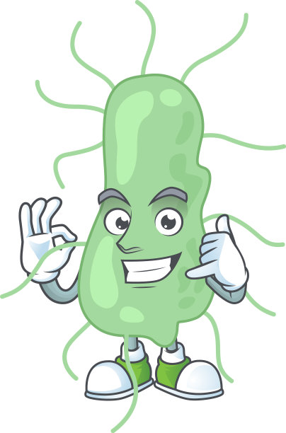 卡通图片沙门氏菌做呼叫手势图片下载