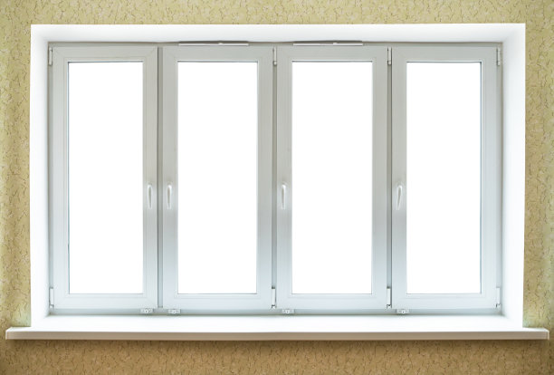 现代PVC窗框隔离在白色图片下载