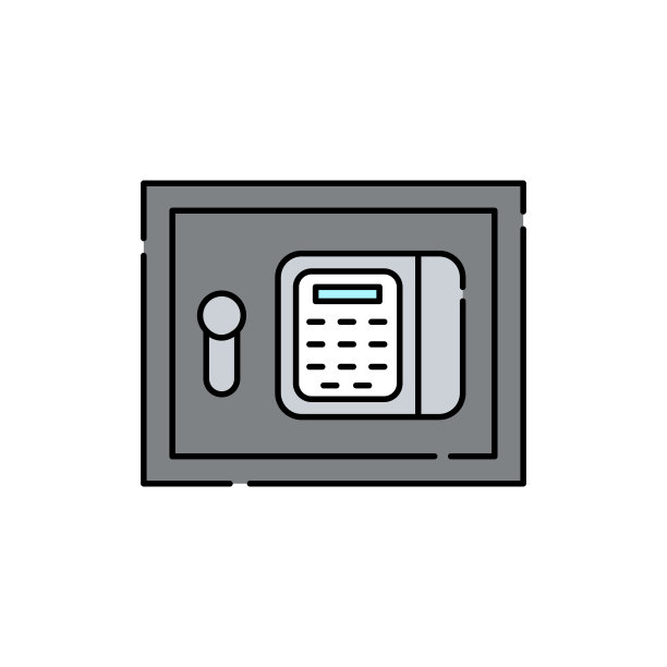 安全的颜色线图标。象形文字用于网页、手机应用、促销。图片下载