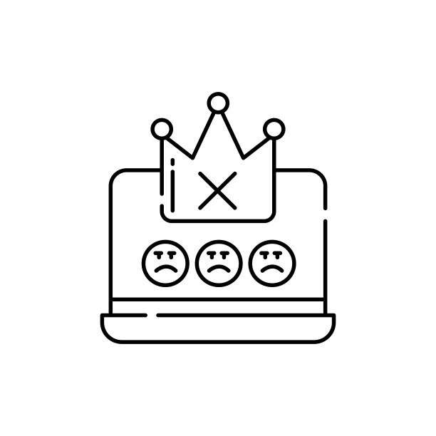 不可信的颜色线图标。象形文字用于网页、手机应用、促销。图片下载