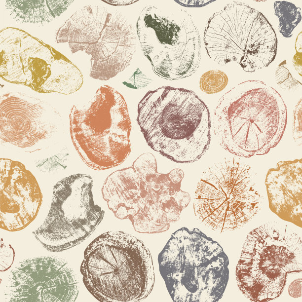 用锯切树干抽象无缝图案图片下载