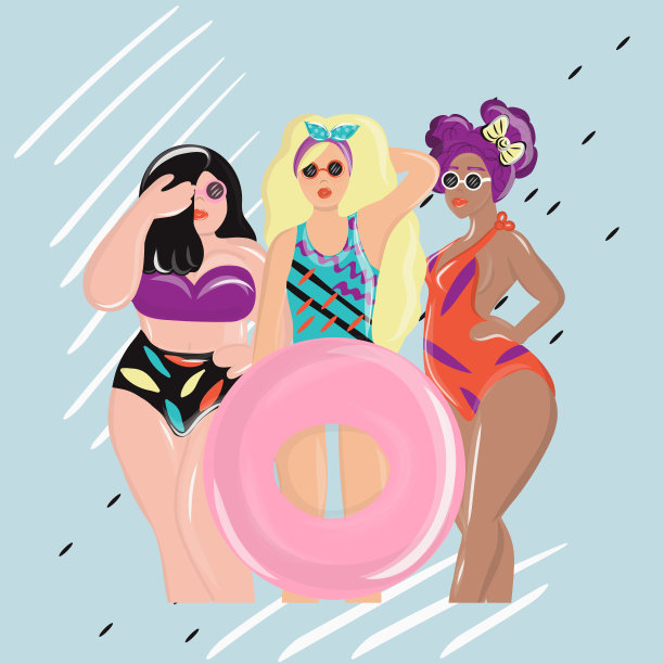 夏天海滩女士图片下载