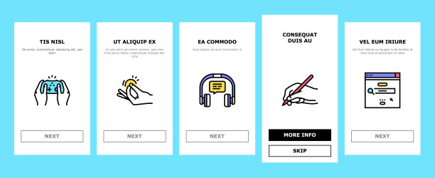 爱好闲暇时间登陆图标设置矢量图片下载