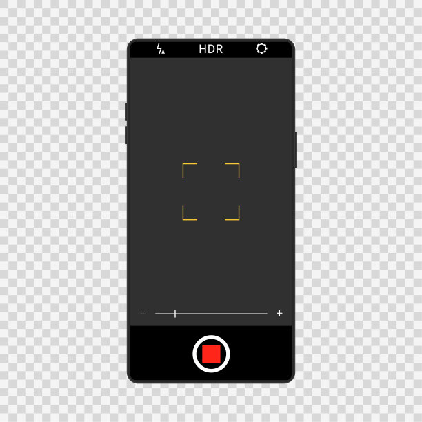 现实智能手机上的摄像头屏幕界面图片下载