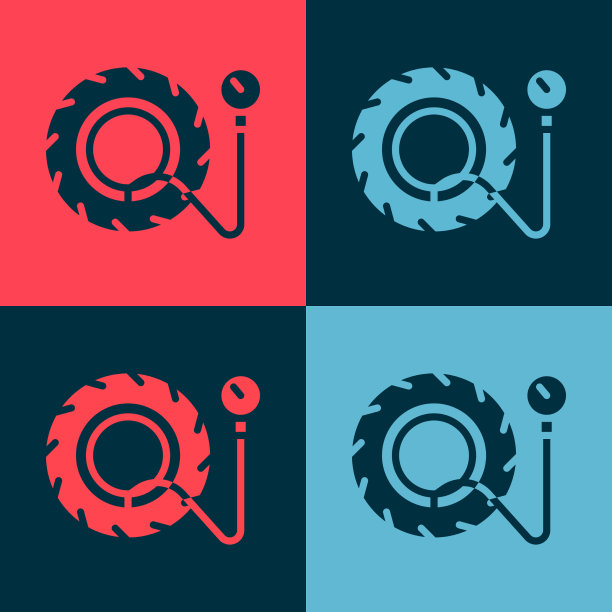 波普艺术轮胎压力表图标隔离的颜色图片下载