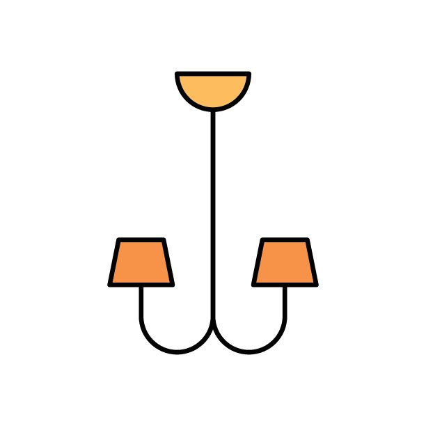 WebLoft照明家庭办公室庭院室内装饰矢量图标设计图片下载