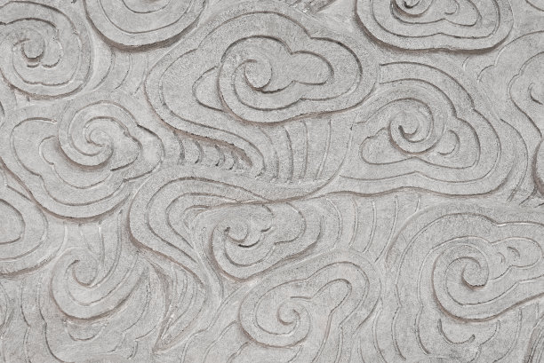 低浮雕水泥中式手工云图片下载