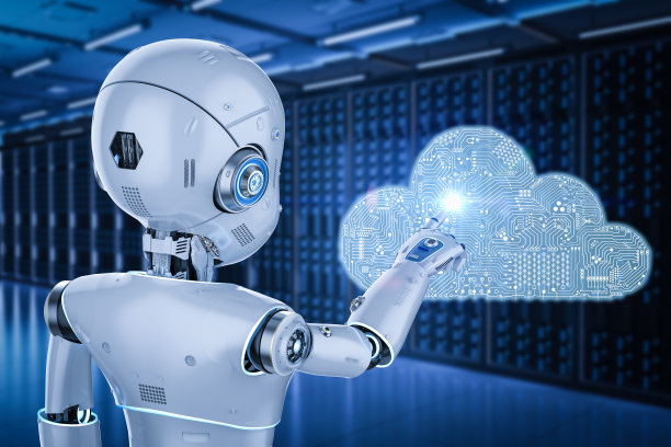 云计算技术与可爱的机器人图片下载
