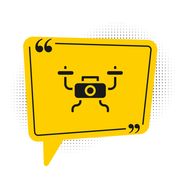 黑色无人机飞行图标孤立在白色图片下载