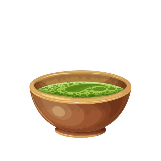 抹茶绿茶在茶碗图片下载