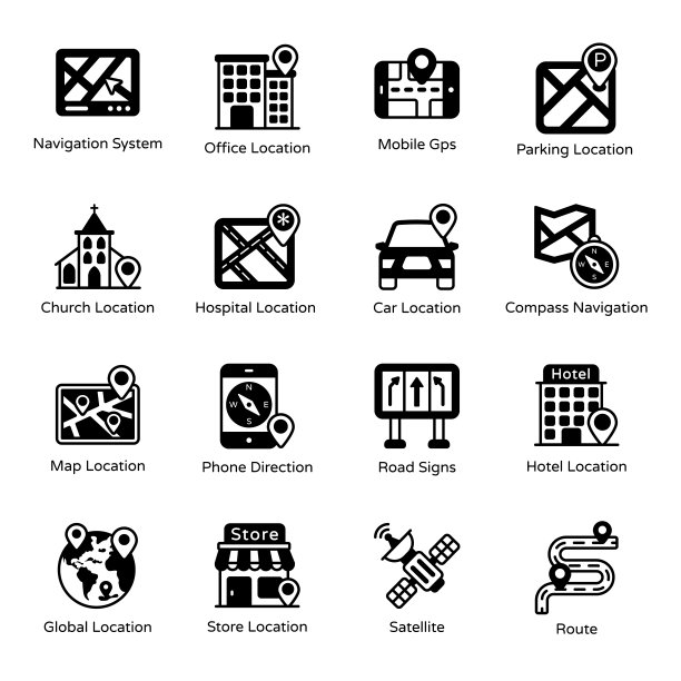 位置符号图标包图片下载