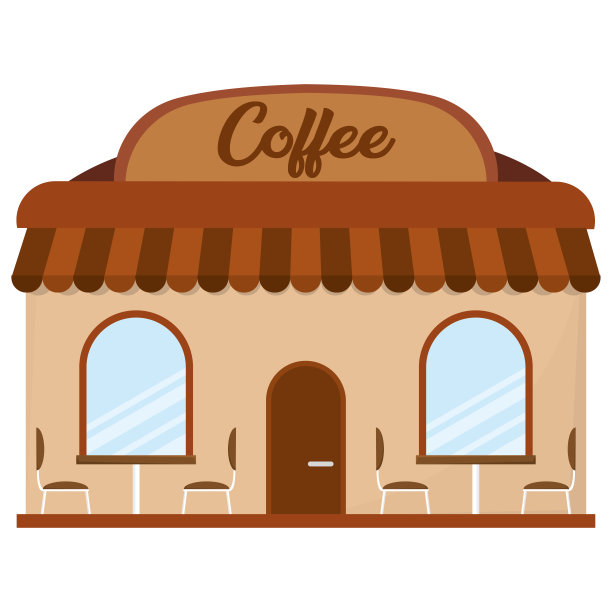 孤立的咖啡店图片下载