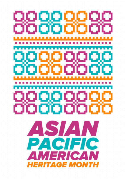亚太裔美国人传统月。在五月庆祝。它庆祝美国亚裔美国人和太平洋岛民的文化、传统和历史。海报、卡片,横幅。向量图片下载