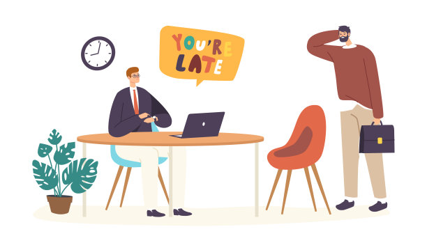 下属男角色因开会迟到被老板斥责，指着手表图片下载
