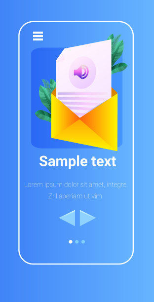 语音消息音频信在信封即时信使音频聊天应用在线通信的概念图片下载