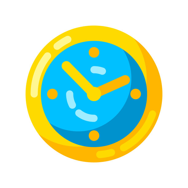 插图的时钟。程式化的图标设计。图片下载