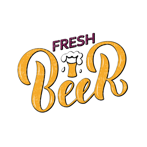 鲜啤酒黄字图片下载