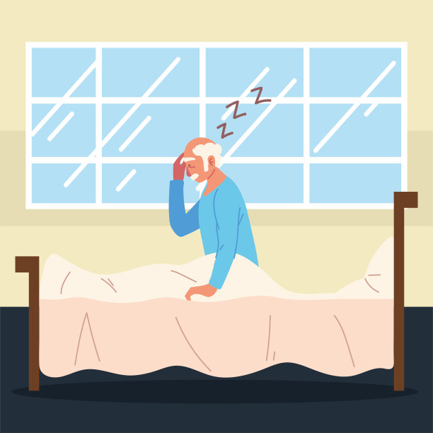 老人失眠图片下载